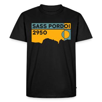 Sass Pordoi Randonnée Sella Pordoi Peak Dolomites - T-shirt Premium bio Homme - noir - Devant - Nico (187cm)
