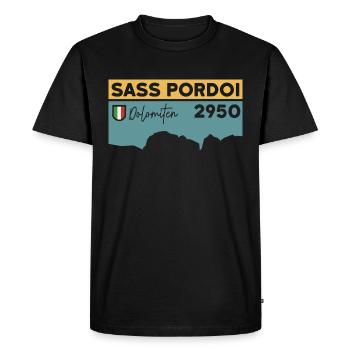 Sass Pordoi Randonnée Pordoi Pic Sella Dolomites - T-shirt Premium bio Homme - noir - Devant - Nico (187cm)