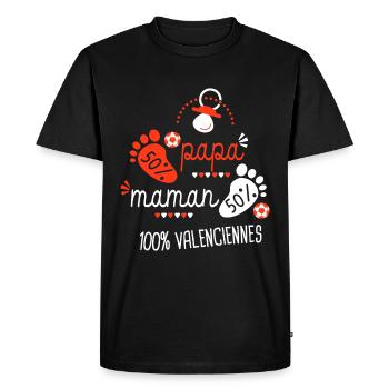 Valenciennes foot bébé supporter club football va - T-shirt Premium bio Homme - noir - Devant - Nico (187cm)
