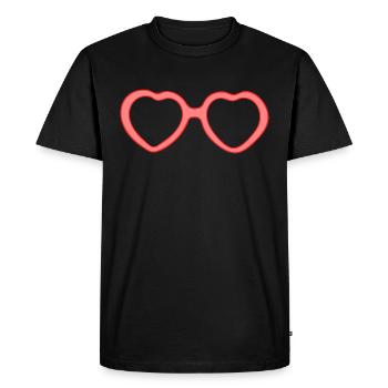 Chers lunettes - T-shirt Premium bio Homme - noir - Devant - Nico (187cm)