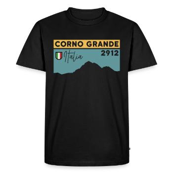 Gran Sasso Italia Corno Grande Normal Route Hike - Men's Premium Organic T-Shirt - black - Front - Nico (187cm)
