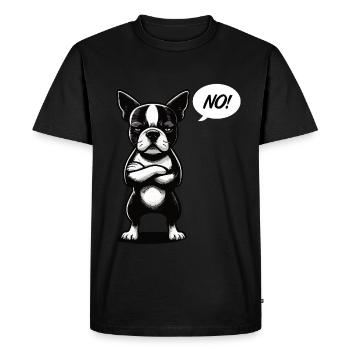 Pas de Boston Terrier Boston Propriétaire d’un Boston terrier - T-shirt Premium bio Homme - noir - Devant - Nico (187cm)