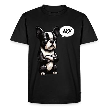 Pas de Boston Terrier Boston Propriétaire d’un Boston terrier - T-shirt Premium bio Homme - noir - Devant - Nico (187cm)
