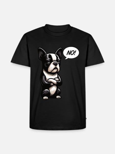 No Boston Terrier Boston Boston terrier besitzer - Ekologisk premium-T-shirt herr - svart