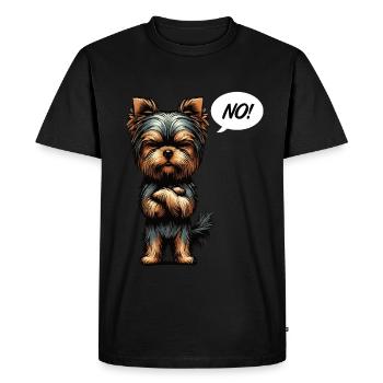 Pas de Yorkshire Terrier Yorkie Propriétaire de Yorkies - T-shirt Premium bio Homme - noir - Devant - Nico (187cm)