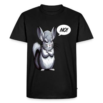 Pas de chinchilla Chinchillas Propriétaire de chinchilla - T-shirt Premium bio Homme - noir - Devant - Nico (187cm)