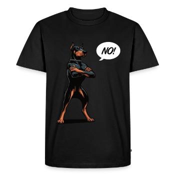Pas de Doberman Doberman Propriétaire Doberman Holder - T-shirt Premium bio Homme - noir - Devant - Nico (187cm)