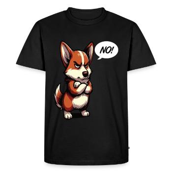 Pas de Corgi Corgi Gallois Corgi Corgi Propriétaire Corgi Corgi - T-shirt Premium bio Homme - noir - Devant - Nico (187cm)