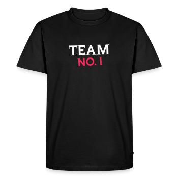 Team No.1 - Men's Premium Organic T-Shirt - black - Front - Nico (187cm)
