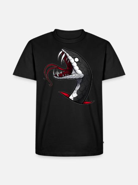 Snake head print - Men's Premium Organic T-Shirt - black