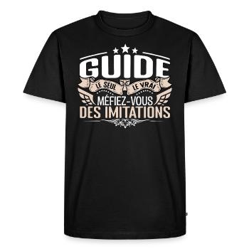Guide le seul Guide le vrai Guide - T-shirt Premium bio Homme - noir - Devant - Nico (187cm)