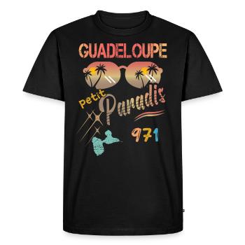 idee cadeau guadeloupe petit paradis 971 gwada - T-shirt Premium bio Homme - noir - Devant - Nico (187cm)