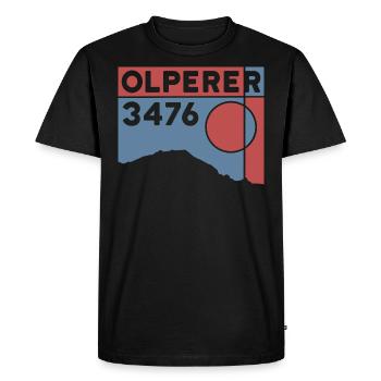 Olperer North Ridge Bridge Crossing Hike - Men's Premium Organic T-Shirt - black - Front - Nico (187cm)