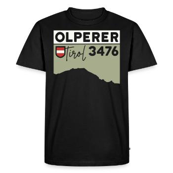 Olperer Tirol Ascent Crossing Souvenir - Men's Premium Organic T-Shirt - black - Front - Nico (187cm)