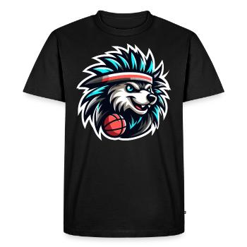 Équipe de basket-ball Porcupine - T-shirt Premium bio Homme - noir - Devant - Nico (187cm)
