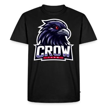 L’équipe Crow - T-shirt Premium bio Homme - noir - Devant - Nico (187cm)