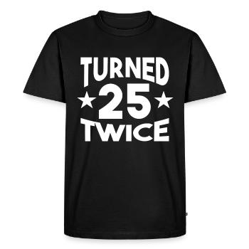 Birthday Shirt - Turned Twenty Twice - Men's Premium Organic T-Shirt - black - Front - Nico (187cm)