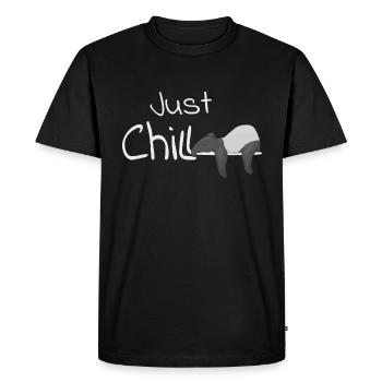 Just Chill Tapir Drôle Casual Cadeau Chiller - T-shirt Premium bio Homme - noir - Devant - Nico (187cm)