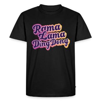 Rama Lama Ding Dong Music Doo Wop 50s 60s - T-shirt Premium bio Homme - noir - Devant - Nico (187cm)