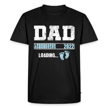 Papa 2022 Chargement du futur cadeau de naissance - T-shirt Premium bio Homme - noir - Devant - Nico (187cm)