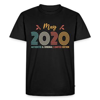 May 2020 Anniversary May 2020 Retro - Men's Premium Organic T-Shirt - black - Front - Nico (187cm)