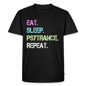 Psytrance Goa Trance - T-shirt Premium bio Homme - noir - Devant - Nico (187cm)