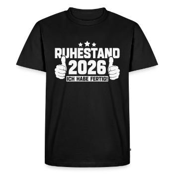 Retirement 2026 I'm done - Men's Premium Organic T-Shirt - black - Front - Nico (187cm)