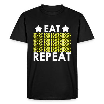 Études de droit - T-shirt Premium bio Homme - noir - Devant - Nico (187cm)