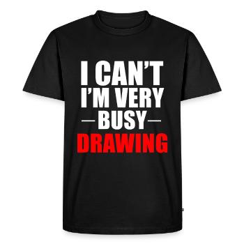 Drawing draftsman drawing painting gift - Men's Premium Organic T-Shirt - black - Front - Nico (187cm)
