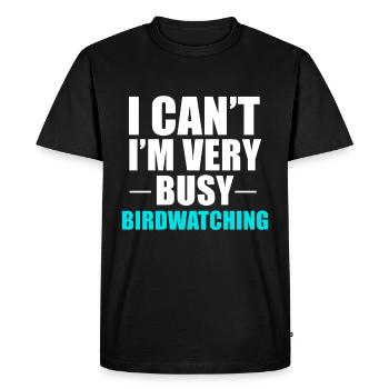 bird watching - Men's Premium Organic T-Shirt - black - Front - Nico (187cm)
