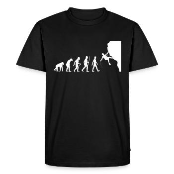 Evolution de l'escalade - T-shirt Premium bio Homme - noir - Devant - Nico (187cm)