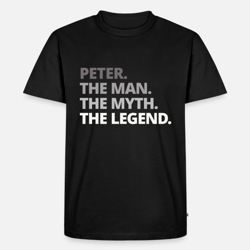 Peter Spruch Geschenk - Männer Premium Bio T-Shirt - Schwarz