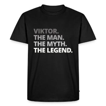 Viktor Name Sort Cadeau - T-shirt Premium bio Homme - noir - Devant - Nico (187cm)