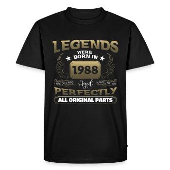 Légende 1988 Cadeau d’anniversaire Mesdames et Messieurs - T-shirt Premium bio Homme - noir - Devant - Nico (187cm)