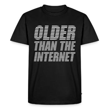 Plus vieux que l'internet, cadeau d'anniversaire - T-shirt Premium bio Homme - noir - Devant - Nico (187cm)