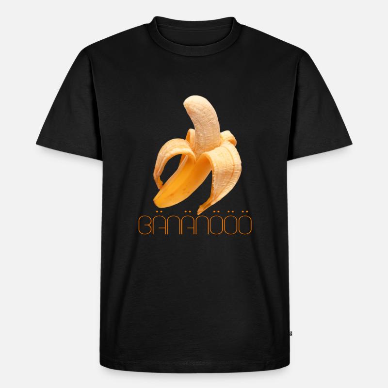 Banane - Männer Premium Bio T-Shirt - Schwarz