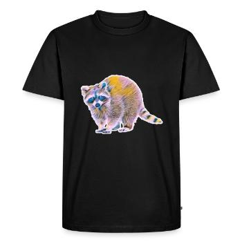 raton laveur - T-shirt Premium bio Homme - noir - Devant - Nico (187cm)
