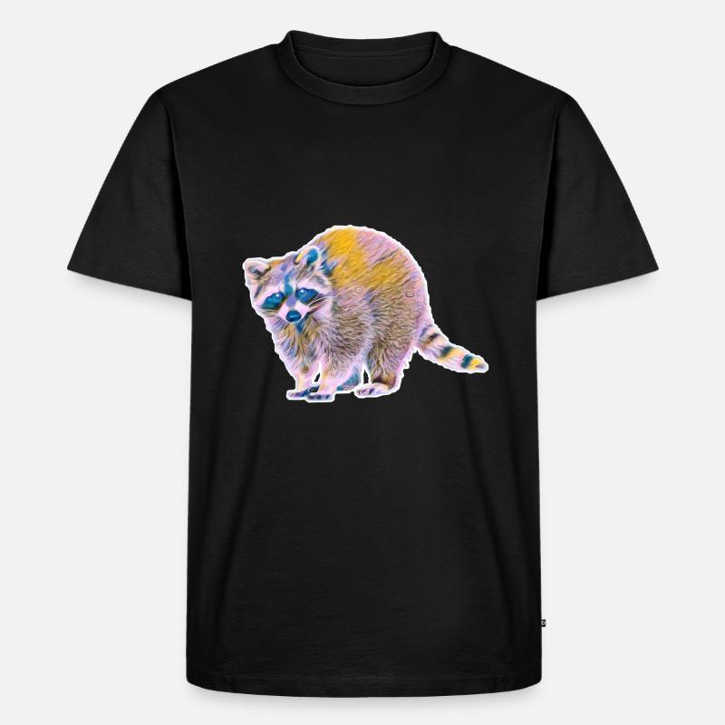 Waschbär - Männer Premium Bio T-Shirt - Schwarz