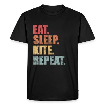 Kite kite surfing kitesurfer - Men's Premium Organic T-Shirt - black - Front - Nico (187cm)