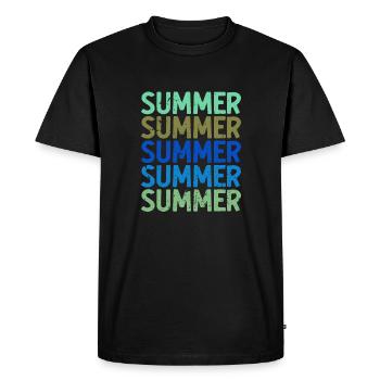 Été Été Été Plaisir d’été Cadeau d’été - T-shirt Premium bio Homme - noir - Devant - Nico (187cm)