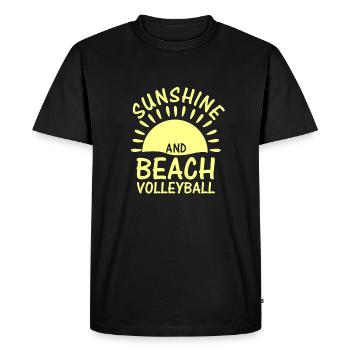 Joueur de volleyball Cadeau Soleil et Plage - T-shirt Premium bio Homme - noir - Devant - Nico (187cm)