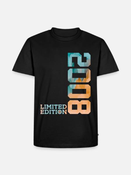 18. GEBURTSTAG LIMITED EDITION 2008 - Männer Premium Bio T-Shirt - Schwarz