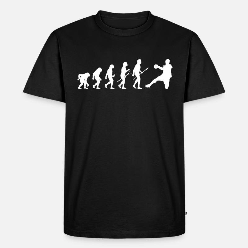 handball evolution - Männer Premium Bio T-Shirt - Schwarz