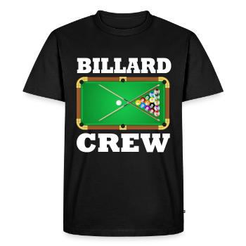 Équipage de billard - T-shirt Premium bio Homme - noir - Devant - Nico (187cm)