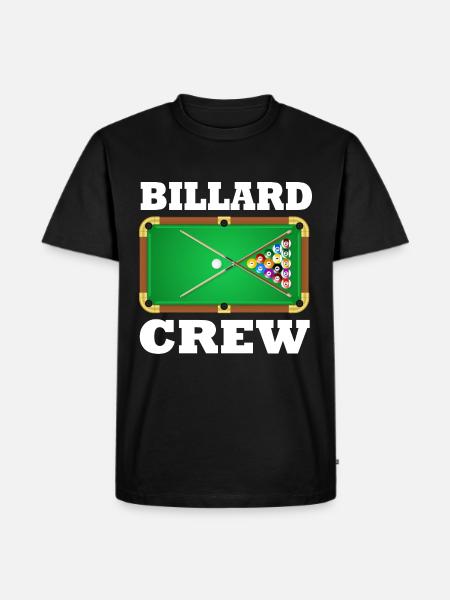 Billard Crew - Männer Premium Bio T-Shirt - Schwarz