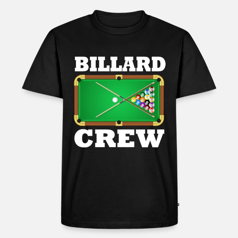 Billard Crew - Männer Premium Bio T-Shirt - Schwarz