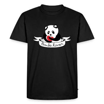 i love panda - Men's Premium Organic T-Shirt - black - Front - Nico (187cm)