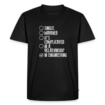 Engineer Gifts It's Complicated In Engineering - Men's Premium Organic T-Shirt - black - Front - Nico (187cm)