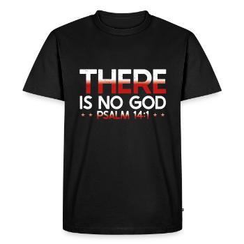 Verset biblique Il n’y a pas de Dieu Psaume 14.1 Chrétien - T-shirt Premium bio Homme - noir - Devant - Nico (187cm)