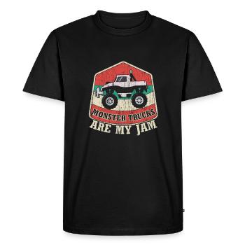Fun Monster Trucks are My Jam Monster Truck Lover - Men's Premium Organic T-Shirt - black - Front - Nico (187cm)